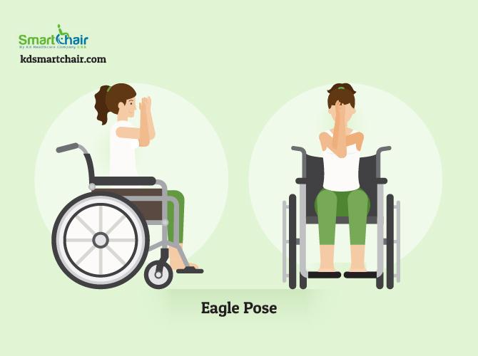wheelchair yoga eagle pose