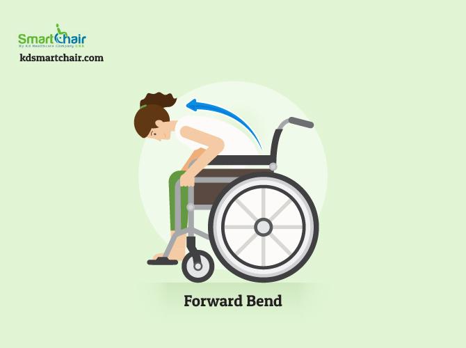 wheelchair yoga forward bend pose