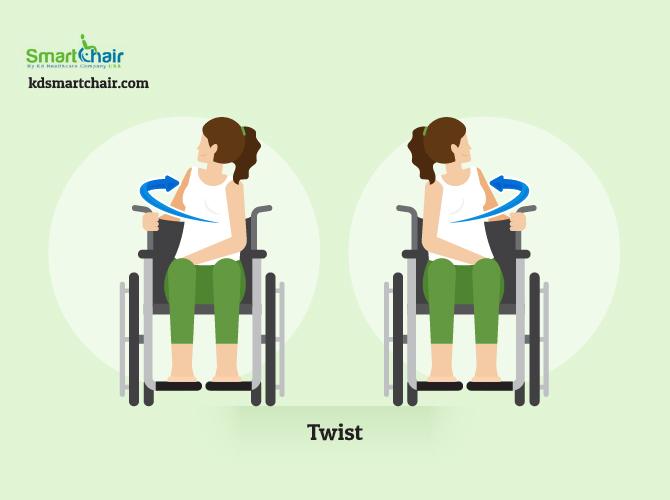 wheelchair yoga twist pose