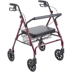 Drive Medical Heavy Duty Bariatric Walker Rollator with Large Padded Seat medium