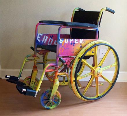 artistic custom painted wheelchair large