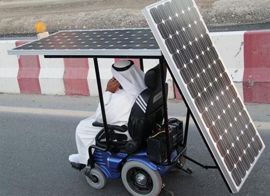 solar panels power wheelchair