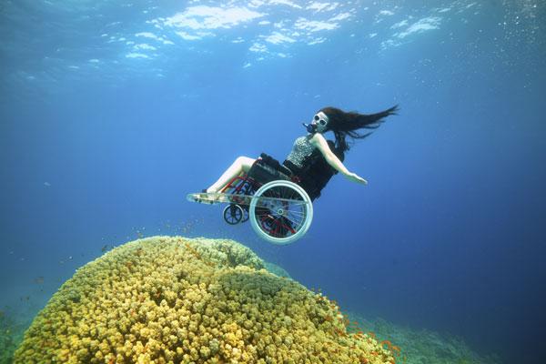 underwater wheelchair deep sea diving