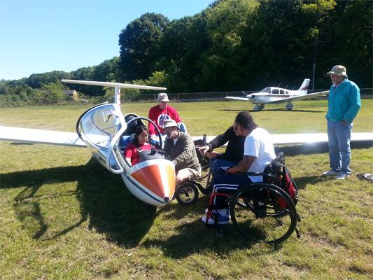 wheelchair sailplane flying