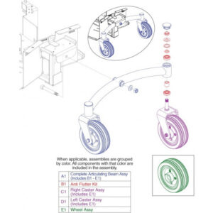 Jazzy AirWheel Assembly