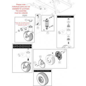 Jazzy 600 ESLeft Caster Arm Assembly