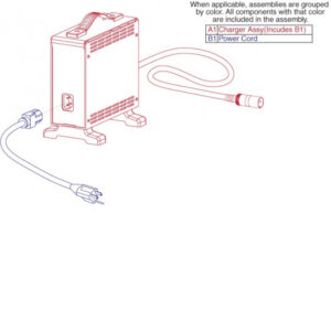 Jazzy Quantum 1450Charger Assembly - 8-amp Off-board, CTE, US (Includes B1)