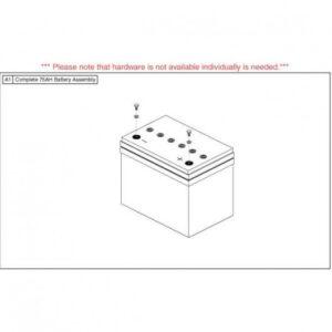 Raptor 3-Wheel ScooterComplete Battery 75AH Assembly