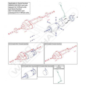 Maxima 3 Wheel ScooterColmpete Motor Transaxle Assembly