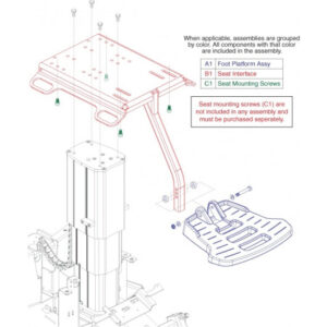 Jazzy AirSeat Mounting Screws