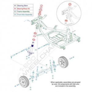 Victory 9 4 Wheel ScooterFrame Assembly