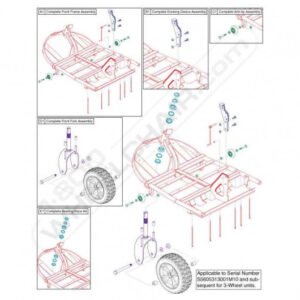 Maxima 3 Wheel ScooterComplete Front Fork Assembly