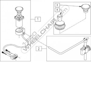 Quickie P222 SE Power ChairKNOB&PROTECTOR D10AB JOYSTICK