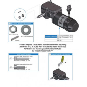 Jazzy Elite HDMotor Mounting Hardware