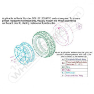 Pursuit XL 4 Wheel ScooterComplete Wheel Assembly