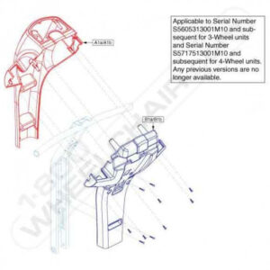 Maxima 3 Wheel ScooterSHROUD, ASSY, FRONT TILLER, CANDY APPLE RED, MAXIMA