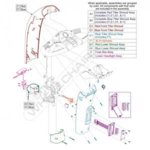 Victory 10-3 Wheel ScooterRed Front Tiller Shroud