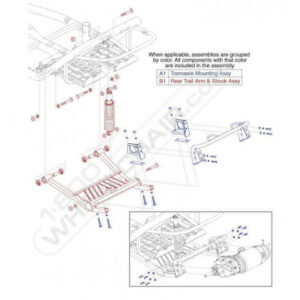 Pursuit XL 4 Wheel ScooterTransaxle Mounting Assembly