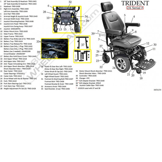 Trident20" Seat Assembly & Headrest
