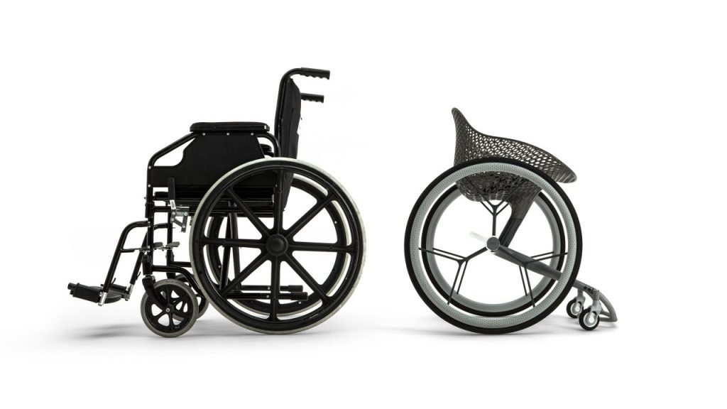 Regular wheelchair vs printed wheelchair