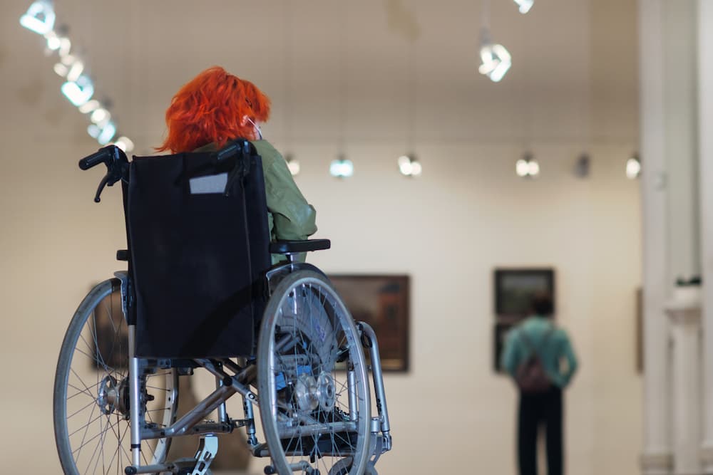Going to museum in wheelchair