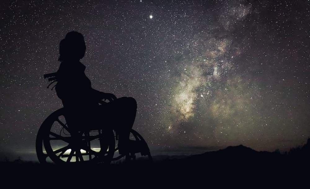 Wheelchair star gazing