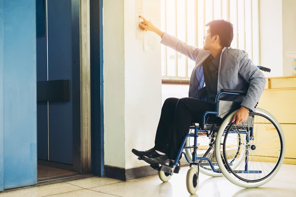 People with disabilities can access anywhere in public place with wheelchair