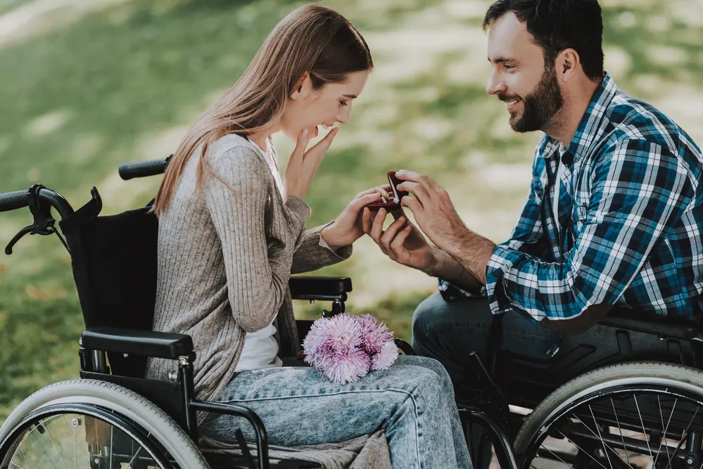 Man on Wheelchair Makes Marriage Proposal in wheelchair