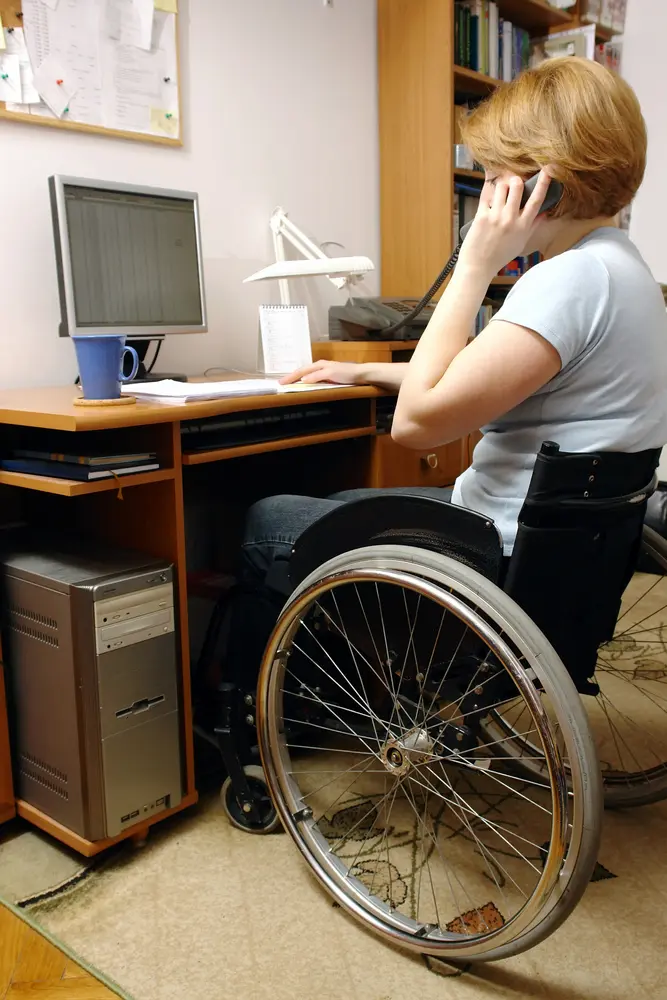 Active wheelchair woman