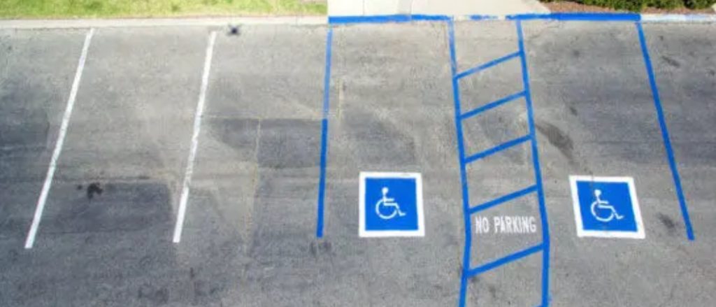 handicap parking space painting requirements